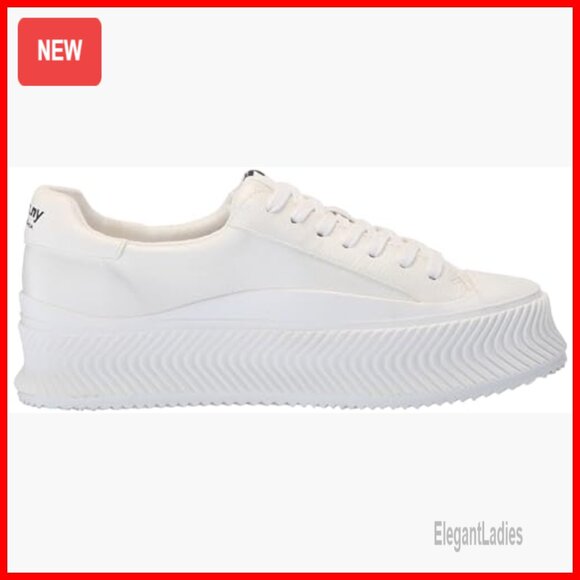 Chunky Platform Sneakers with Wavy Ribbed Sole, Lace-Up Closure - Picture 6 of 7